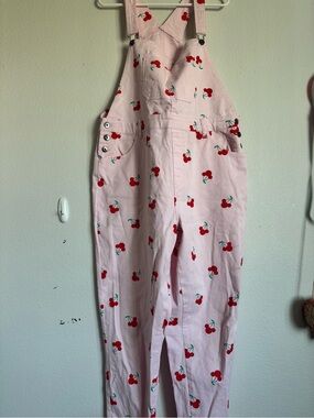 Her Universe mickey pink cherry overall dress